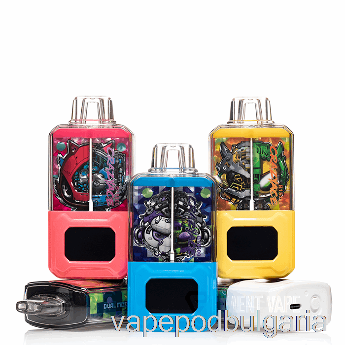 Vape Течности Crazyace B15000 син захарен памук за еднократна употреба